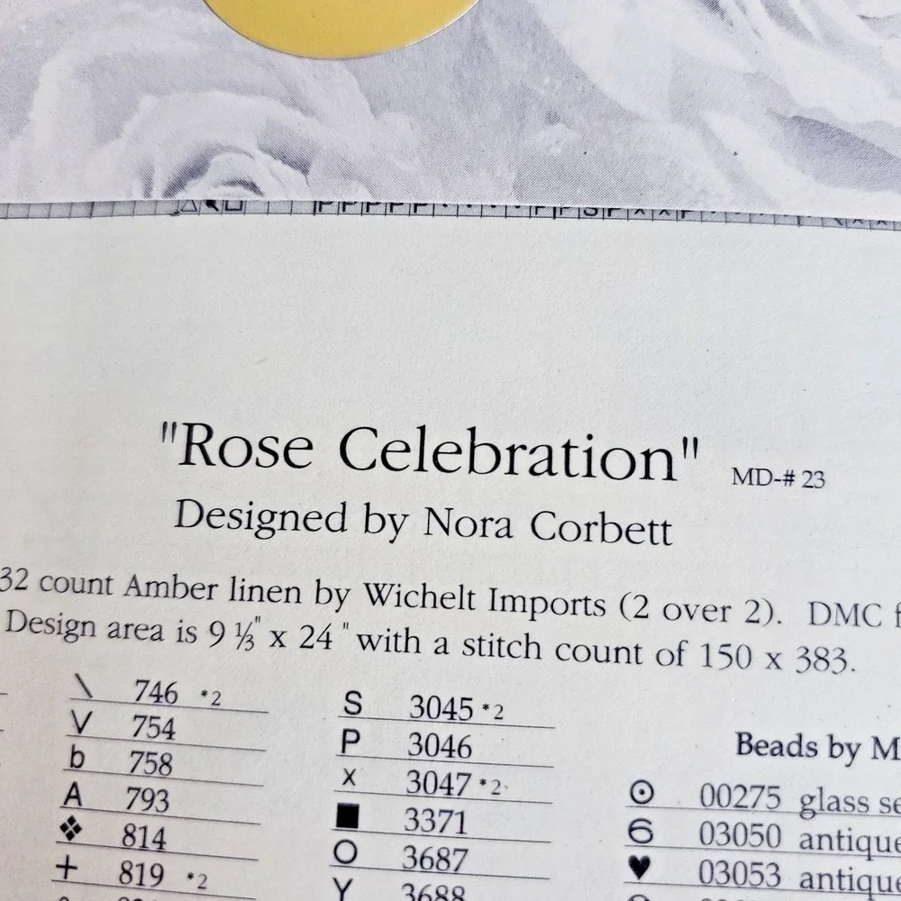 Mirabilia Nora Corbett ROSE CELEBRATION Cross Stitch Pattern Retired MD 23 17 14